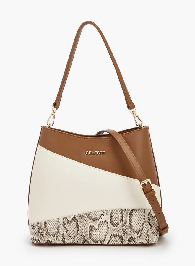 سيليست حقيبة كتف جلد تمساح